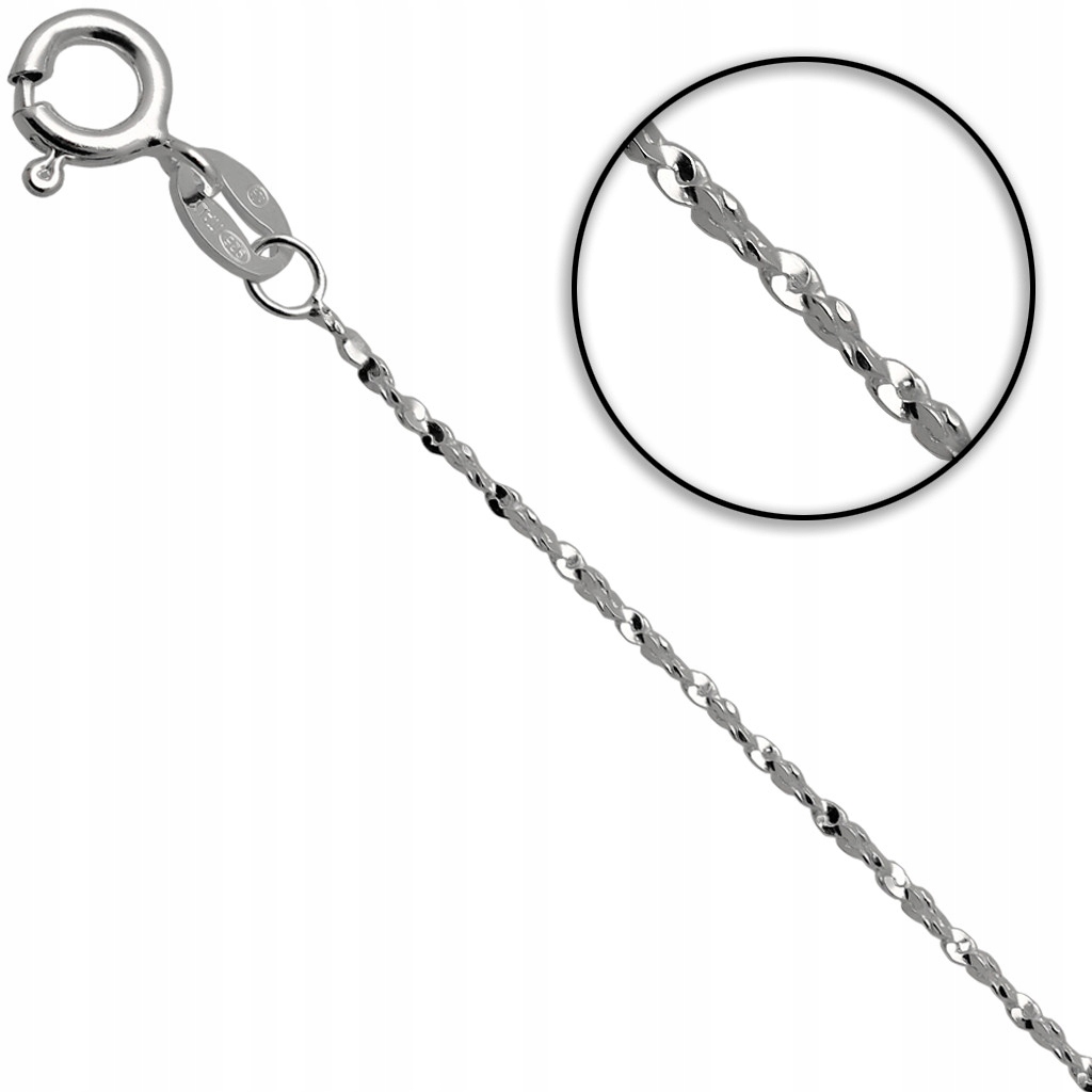 

Łańcuszek srebrny 45cm Serpentyna 1mm srebro 925