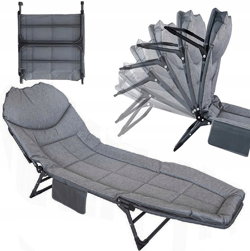 Łóżko Turystyczne Składane Leżanka Ogrodowa Leżak Lekkie Przenośne Polowe