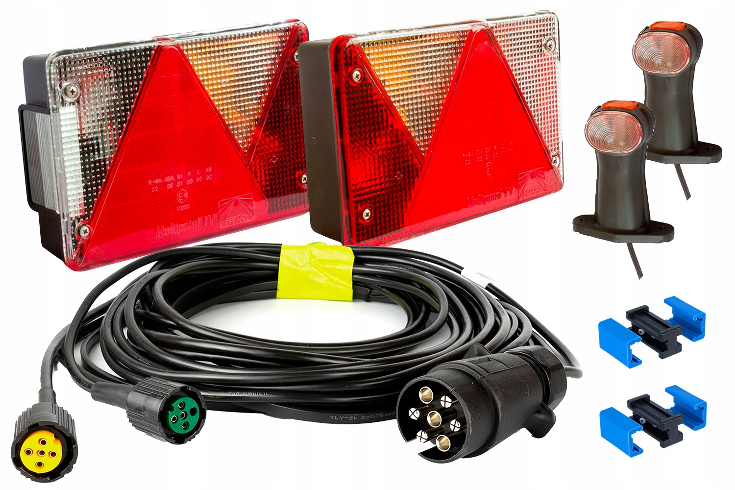 Sada světel: zadní obrysové světla Aspöck paprsek 4,5 m 7-PIN