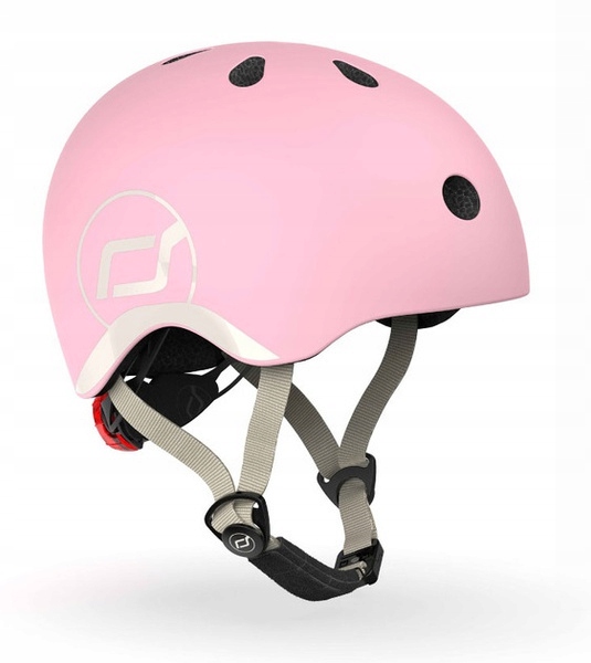 Scoot and Ride Kask Led Xxs-s dla dzieci 1-5 lat na hulajnogę rower Rose