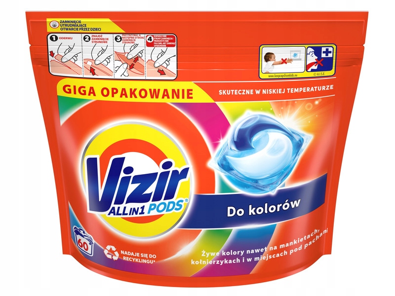 

Kapsułki do prania Vizir All in 1 Pods Color