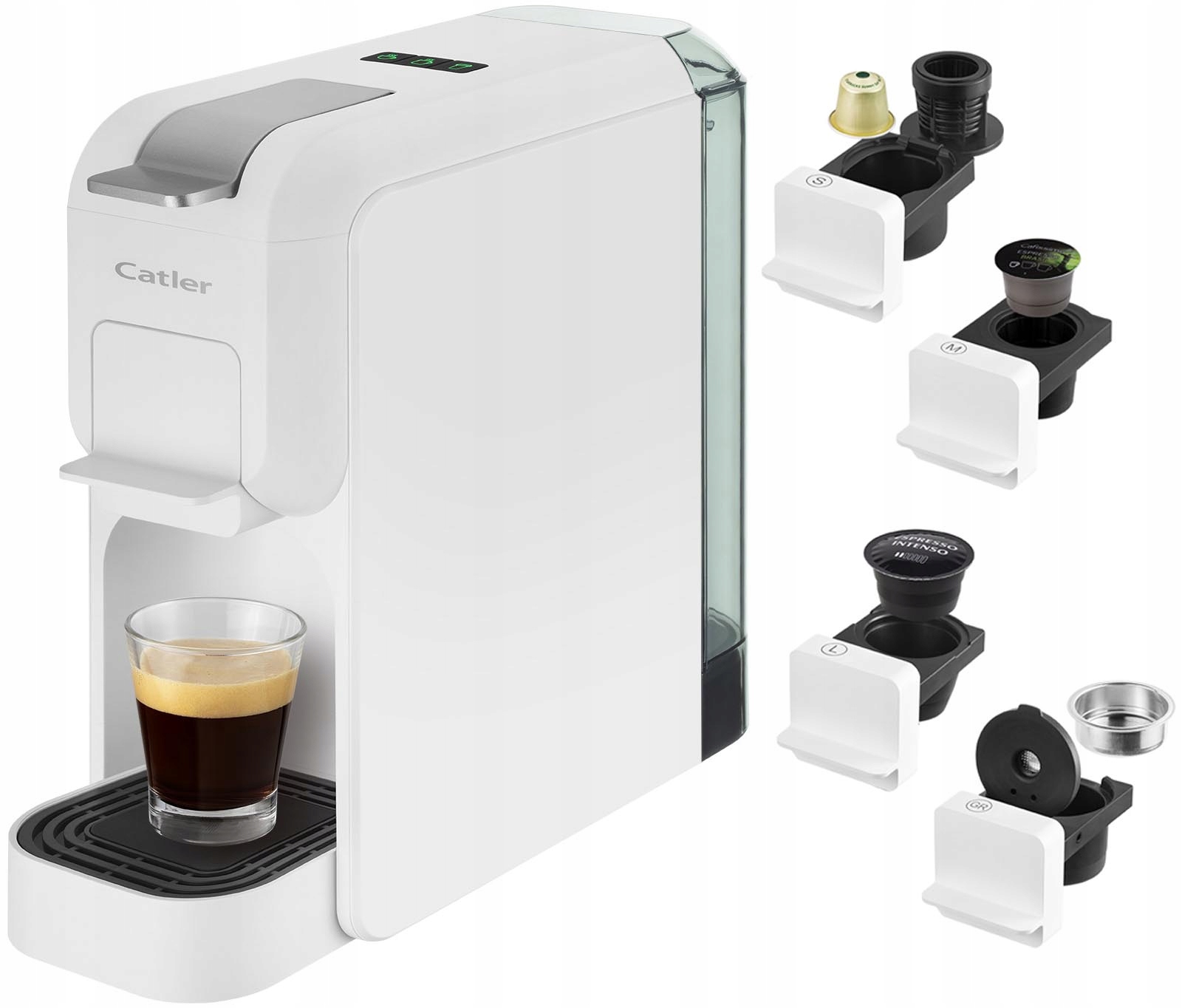 Ekspres do kawy ciśnieniowy+kapsułkowy Nespresso+Dolce Gusto+Cafissimo milk