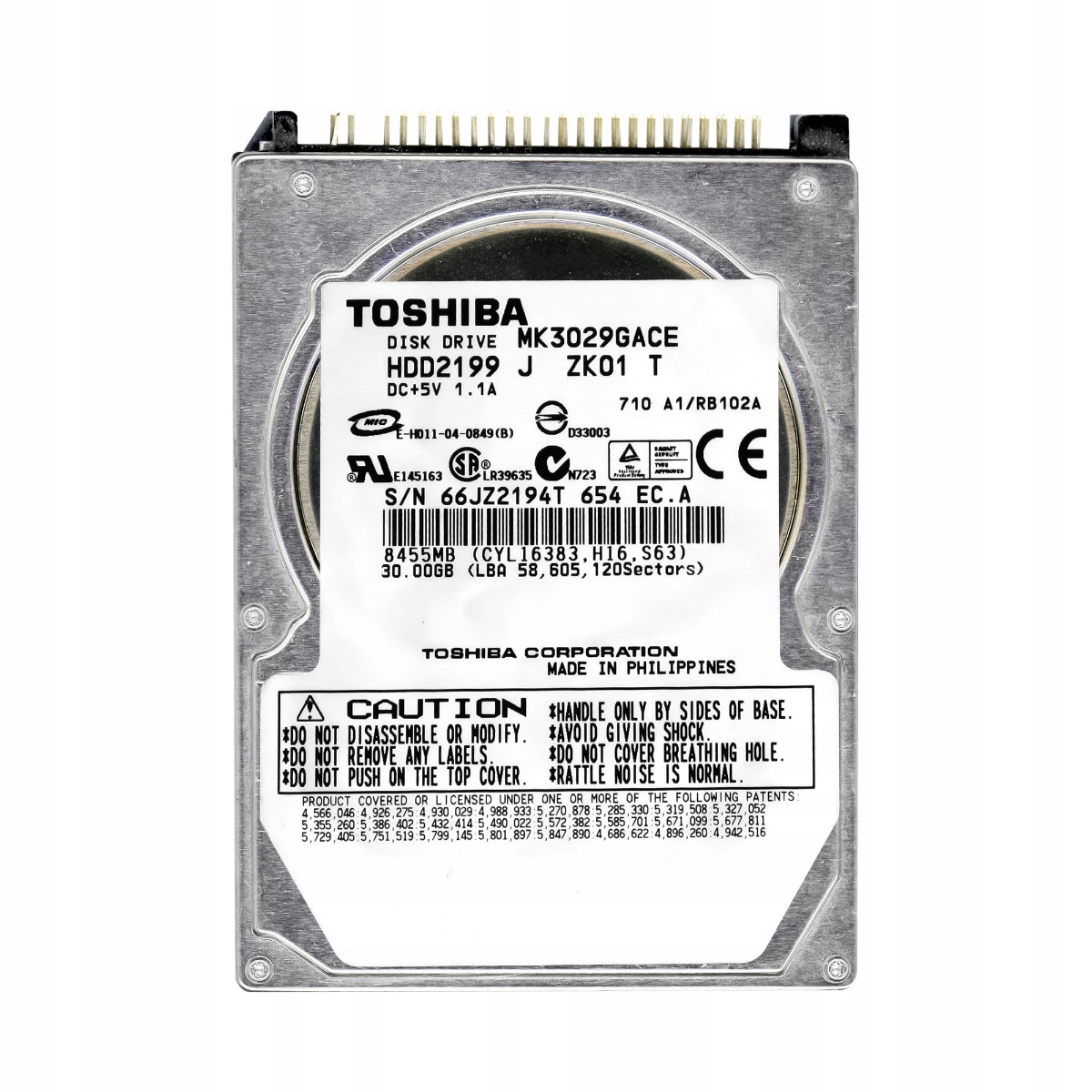Toshiba 30GB 4.2K 8MB Ata 2.5'' MK3029GACE