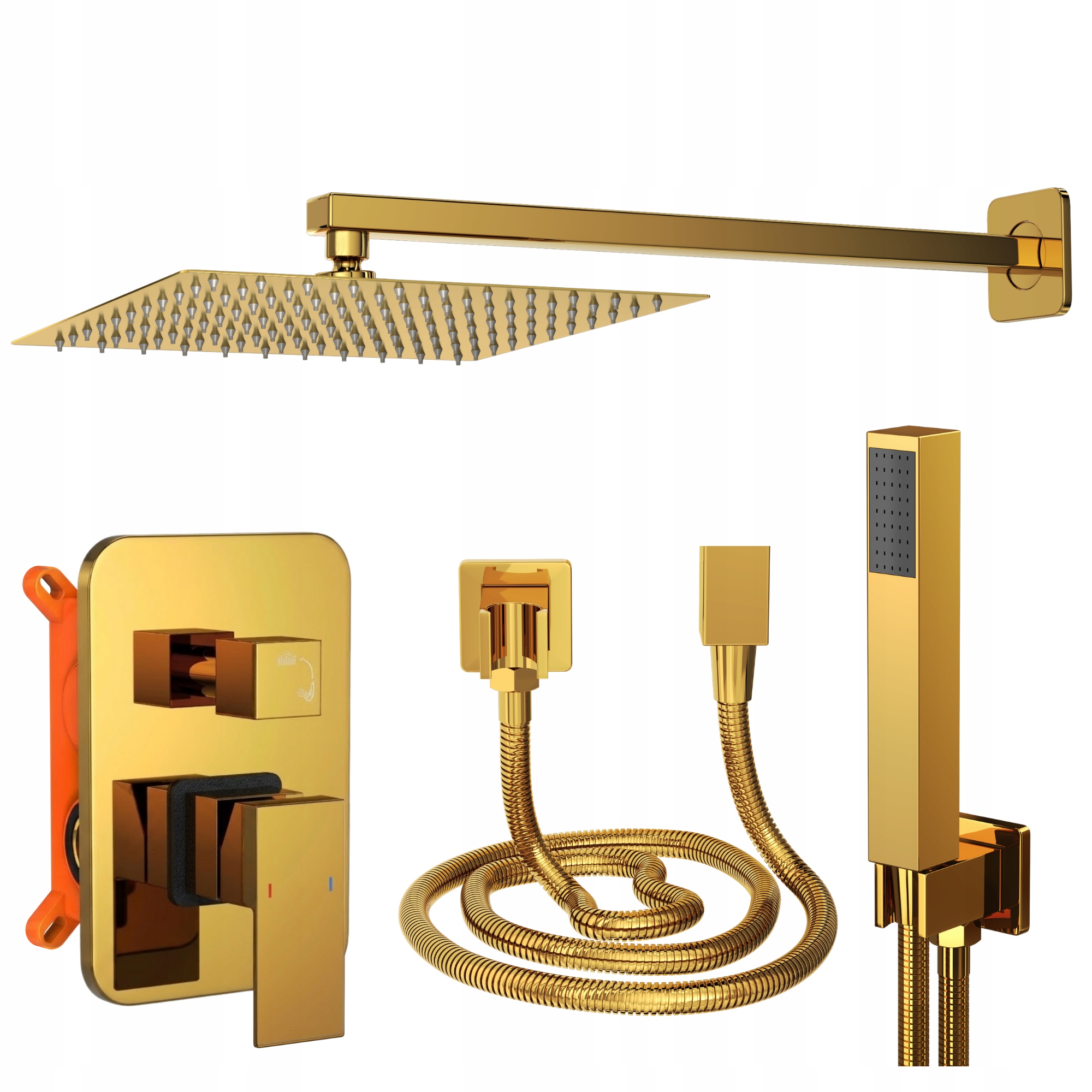 Zlatá Dažďová Sprcha Pod Omietku Do Kúpeľne, Sprchová Batéria Paje