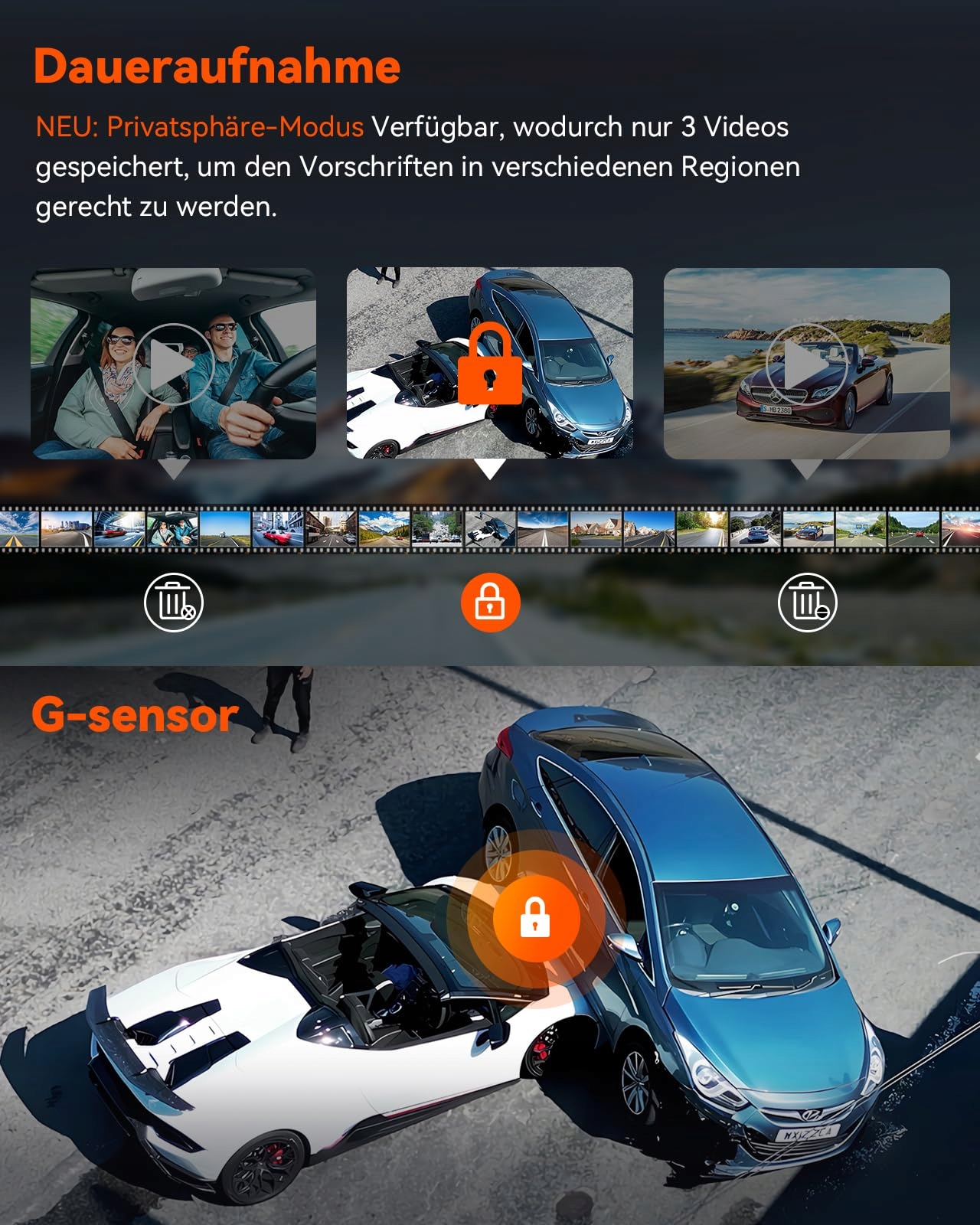 VANTRUE N4 Pro Kamera Samochodowa 4K 360° WiFi GPS IR Nocny Tryb — miniatura 6