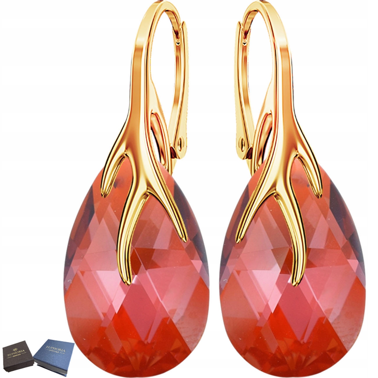 Zlaté Stříbrné Náušnice 925 Závěsné stříbrné šperky jako Dárek k narozeninám