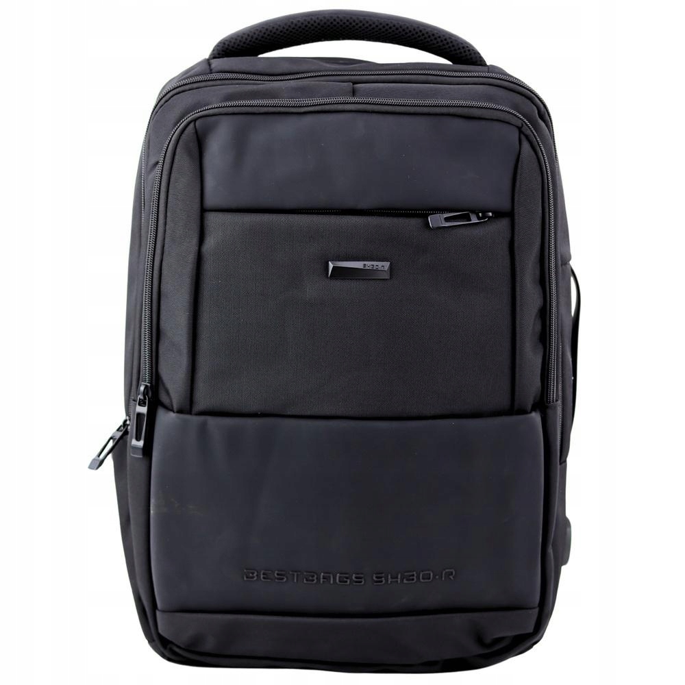 Batoh pro firmy s Usb, černý, 26 l, Leantoys