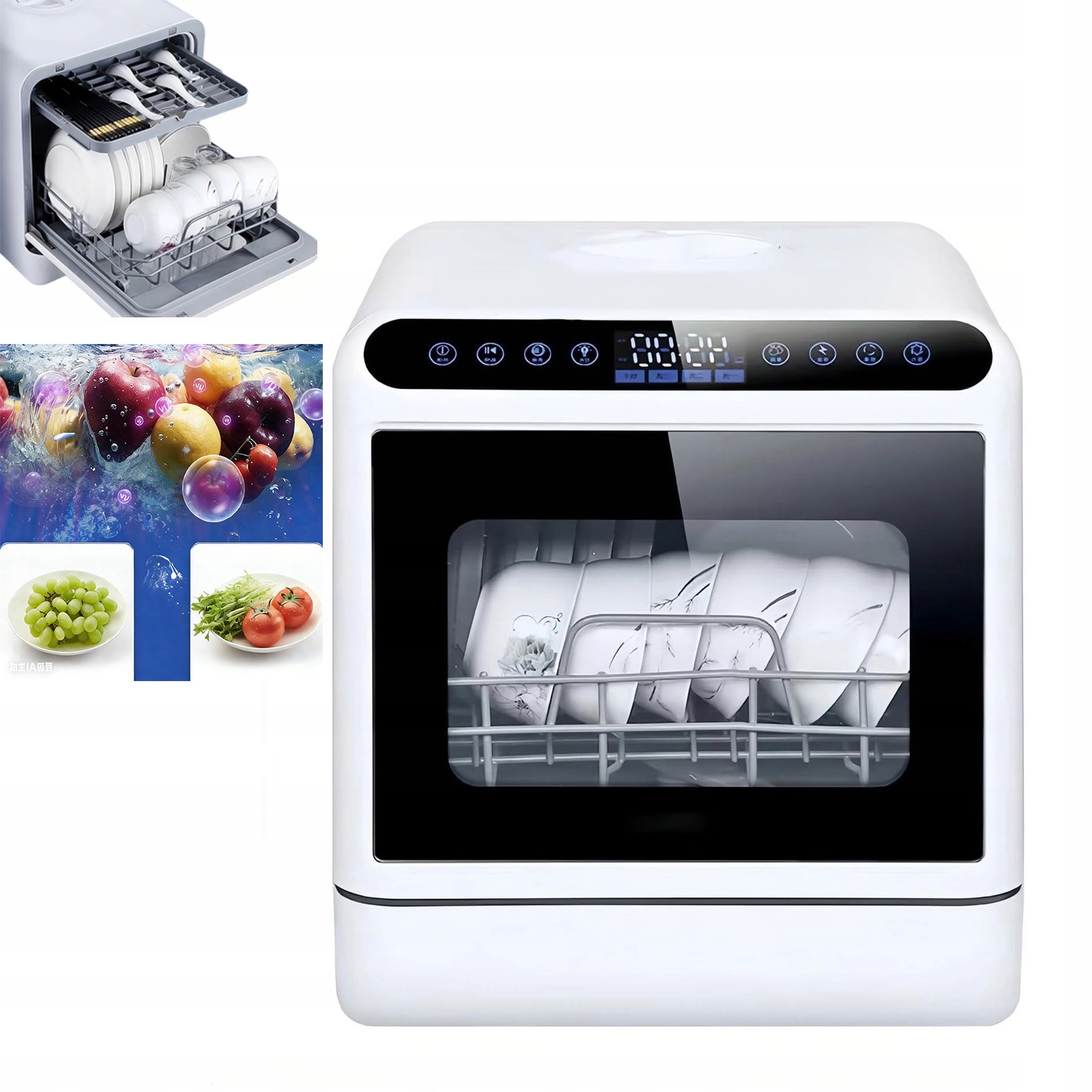 Zmywarka Wolnostojąca Stołowa Blat Zmywak Z Szufladą Drugą Uv 4-6Miejsce