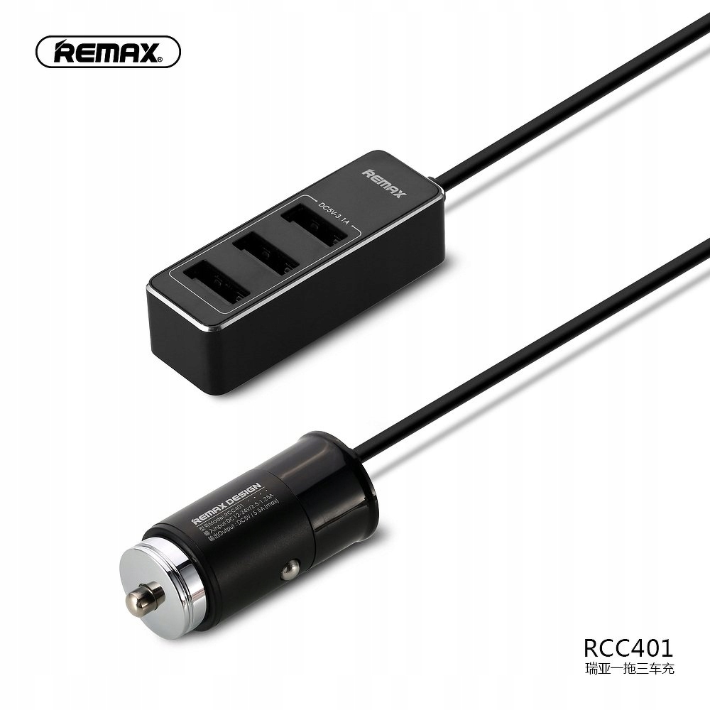 

Remax ładowarka samochodowa Reea 4xUSB 5,5A RCC401