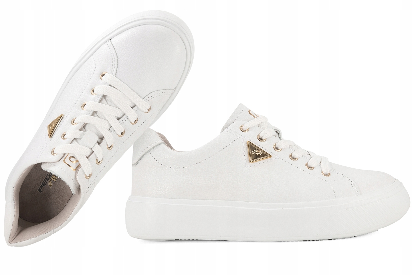 Pegada 211209-11 Dámské Polobotky Na Platformě Kožené Tenisky 38 Bílá