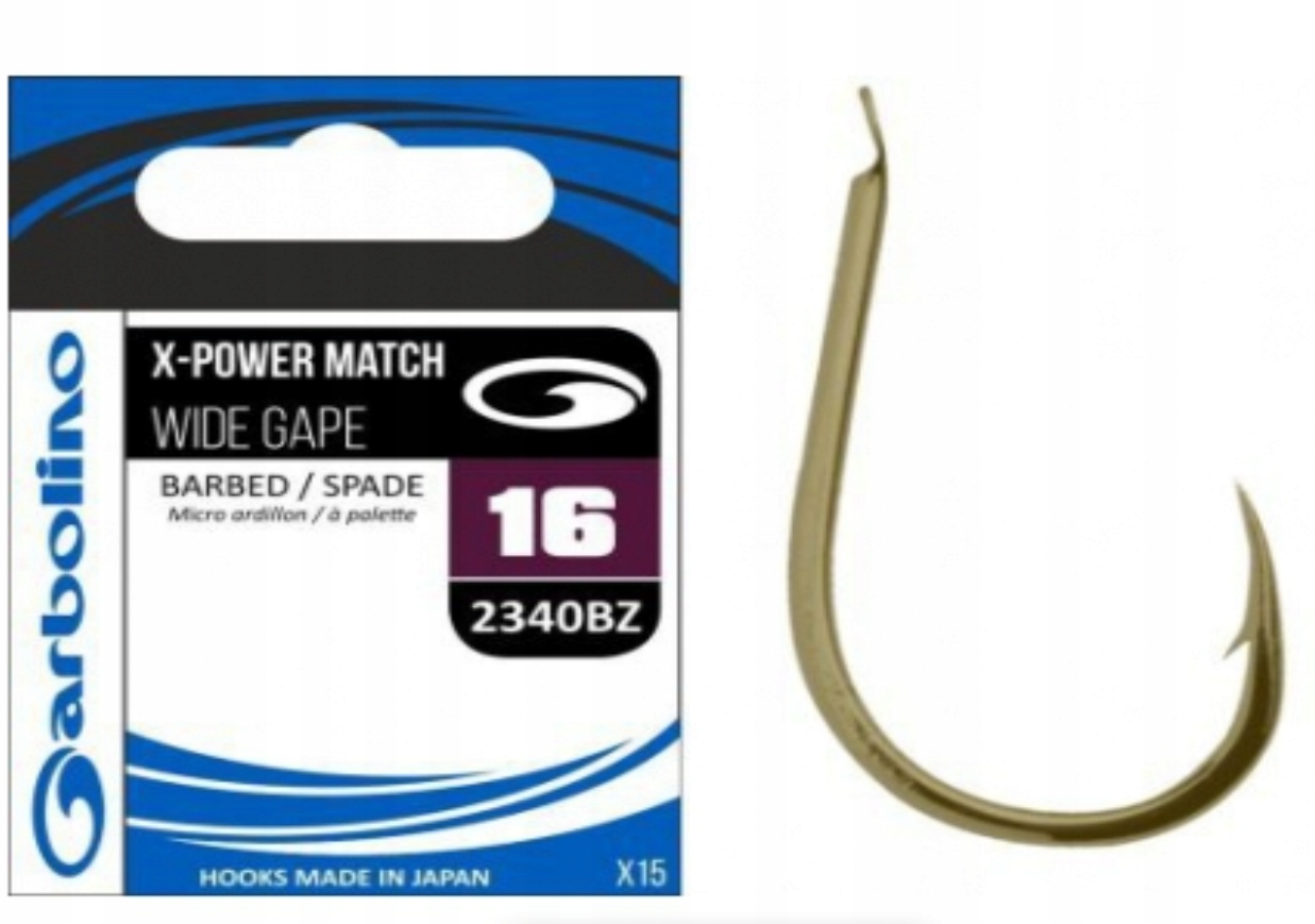 Garbolino haczyki Wide Gape 2340BZ Nr 16