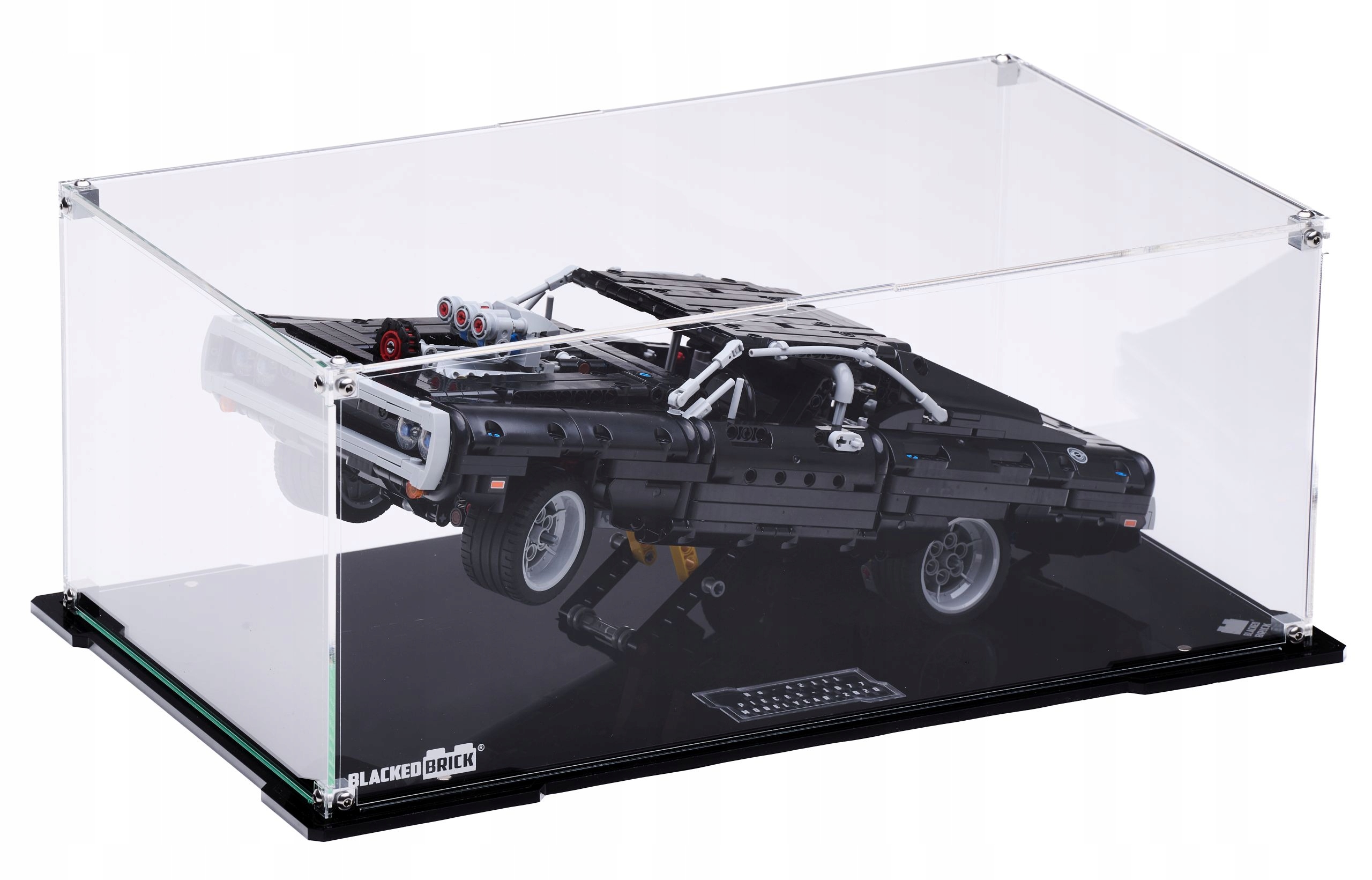 Vitrína Blacked Brick pre Lego 42111 Technic Dom's Dodge Charger