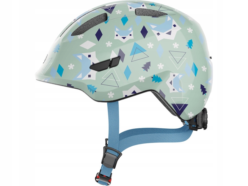 Kask rowerowy Abus Smiley 3.0 Led Nordic Zielono-niebieski dla Dzieci M