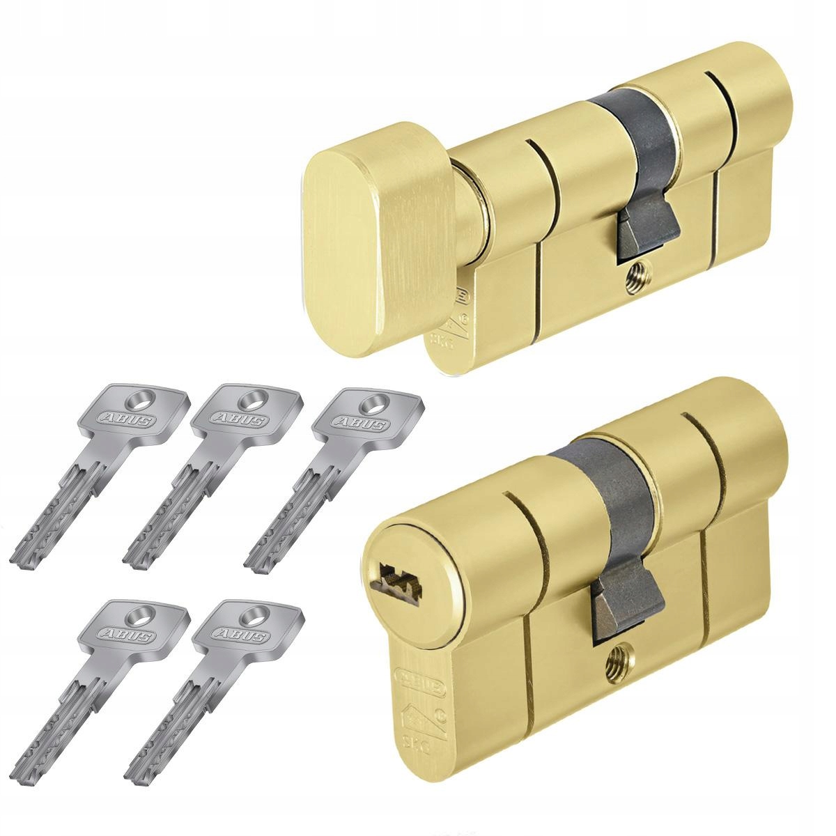 Dvě vložky Abus na jeden klíč D10+KD10MM 30/30G mosaz