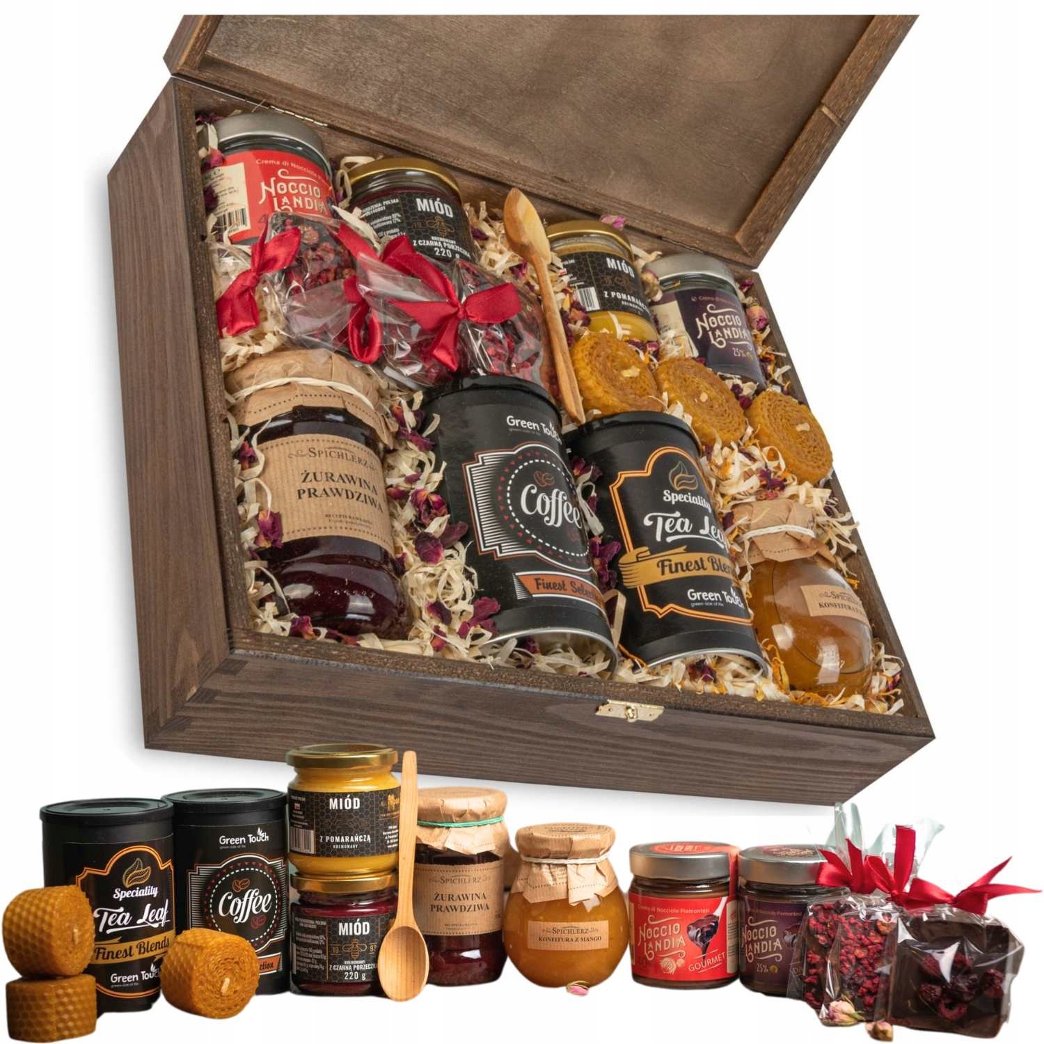 Dárková Krabička Velký Set Čaj Káva Krémy Med K Narozeninám Svatba