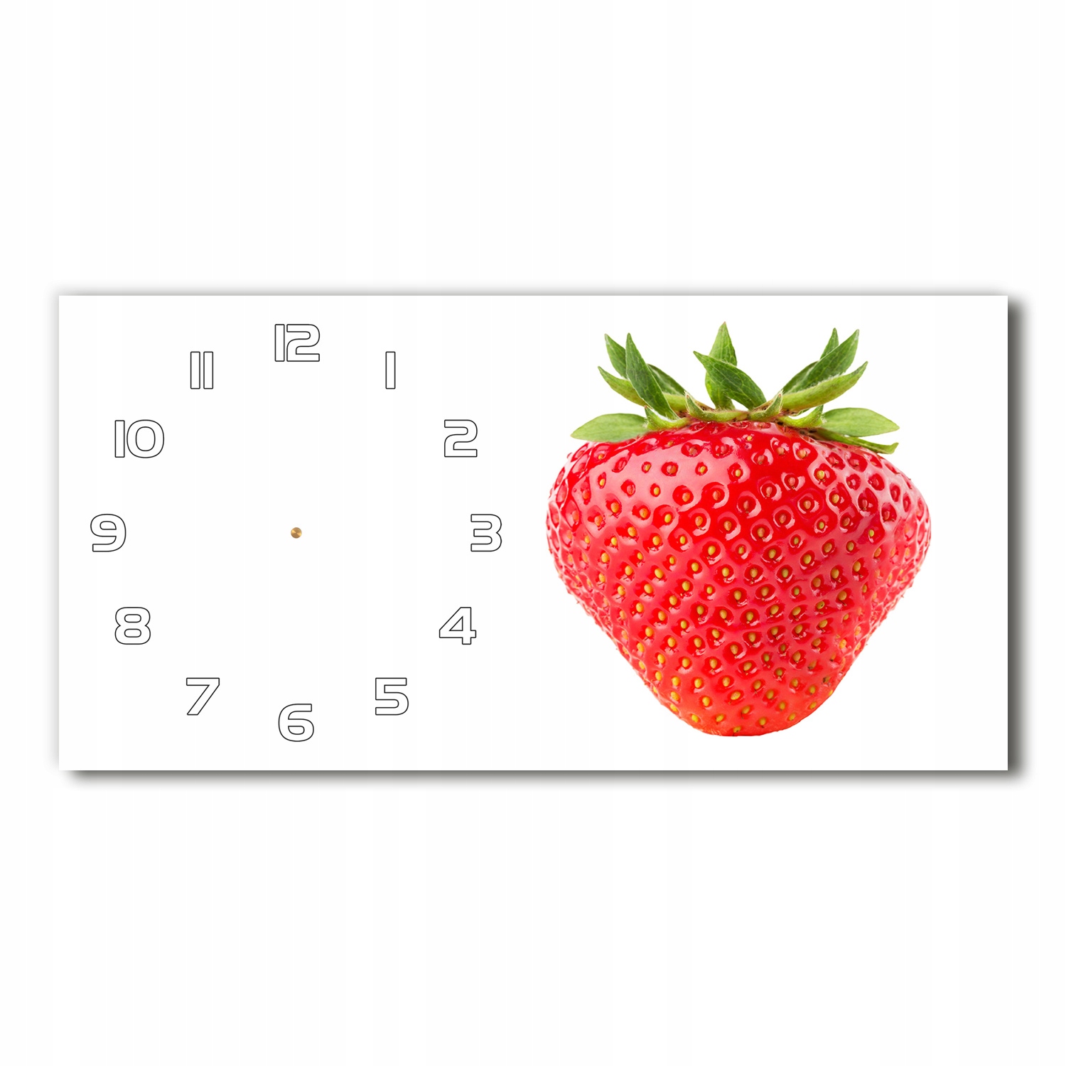 

Nowoczesny zegar ścienny, szklany Truskawka 60x30
