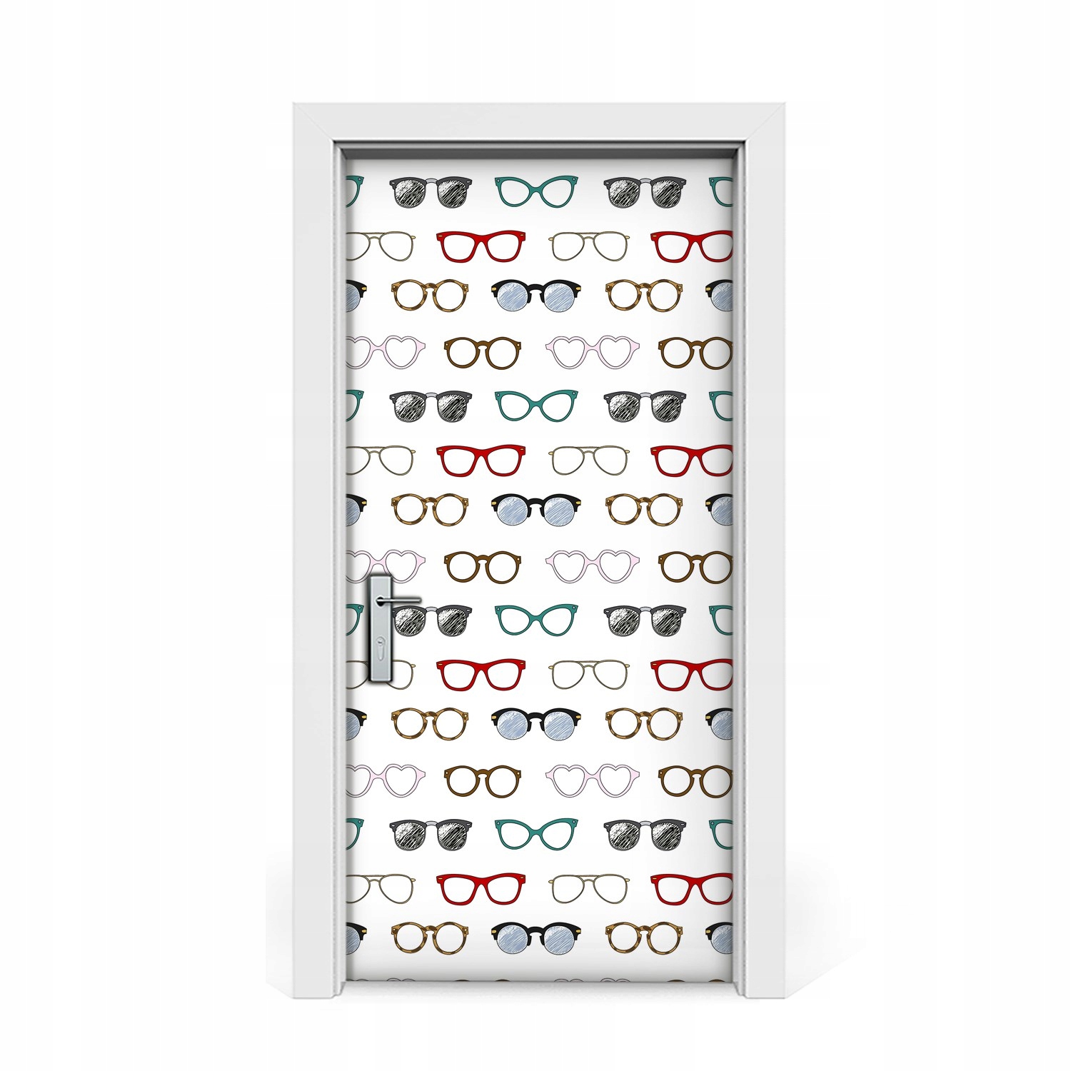 

Naklejka na drzwi okleina Retro okulary 95x205