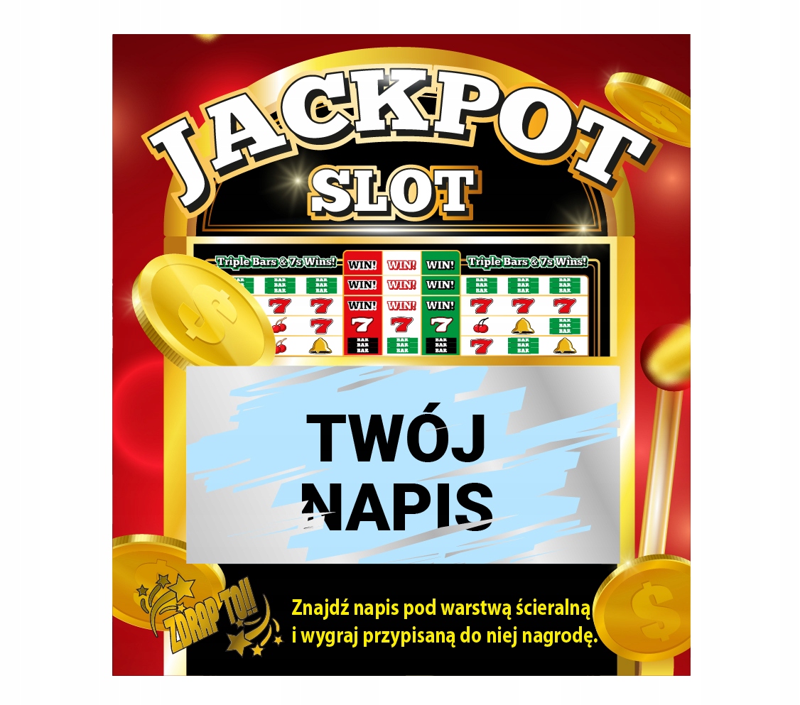 ZDRAPKA kupon loteria prezent TWÓJ NAPIS bez opak