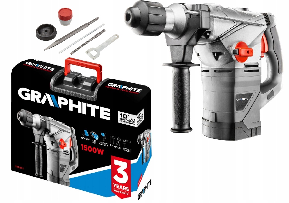 

Graphite Młot Udarowy SDS+1500W 58G862