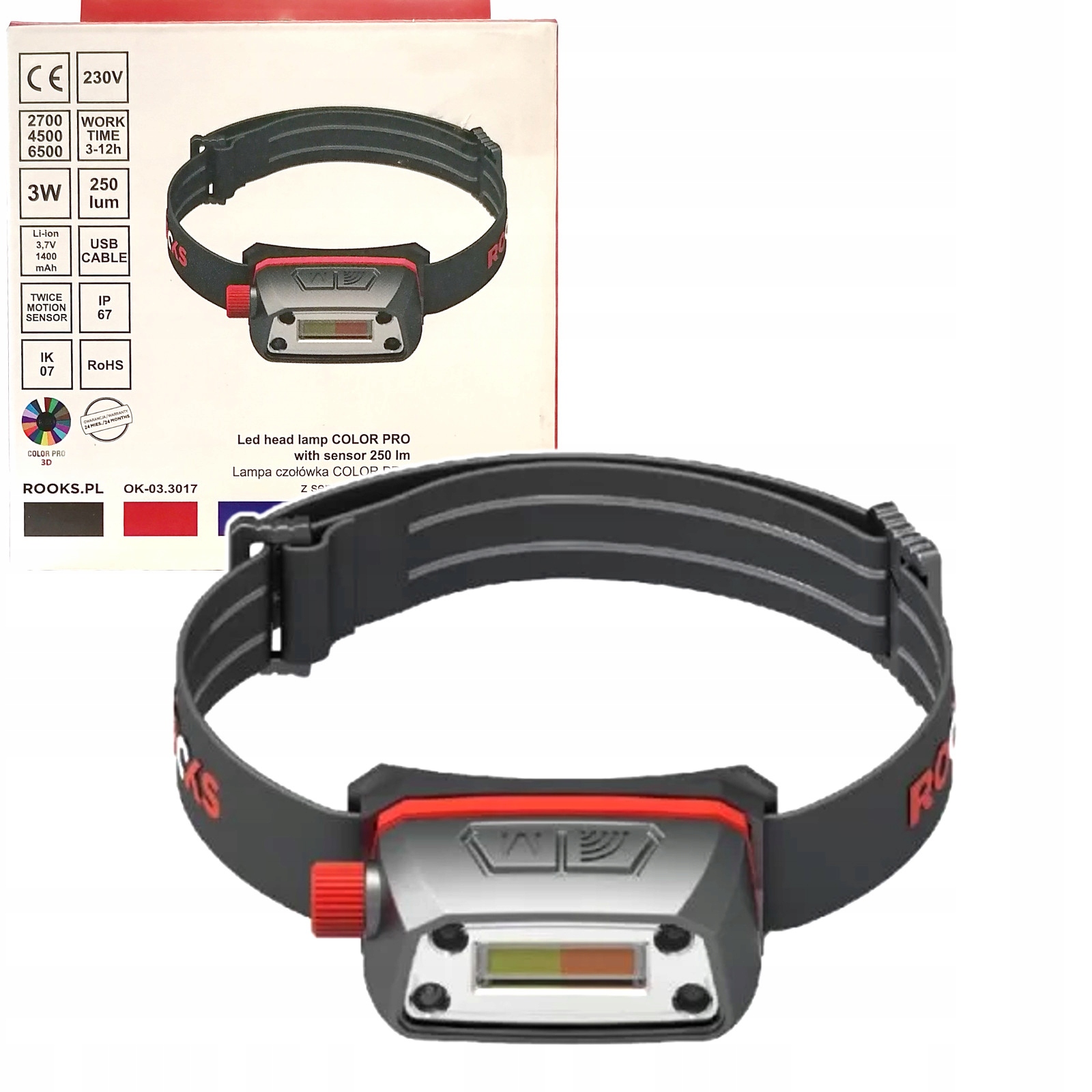 НАЛОБНИЙ ЛІХТАР НАЛОБНИЙ ЛІХТАР СВІТЛОДІОДНА ЛАМПА З ДАТЧИКОМ