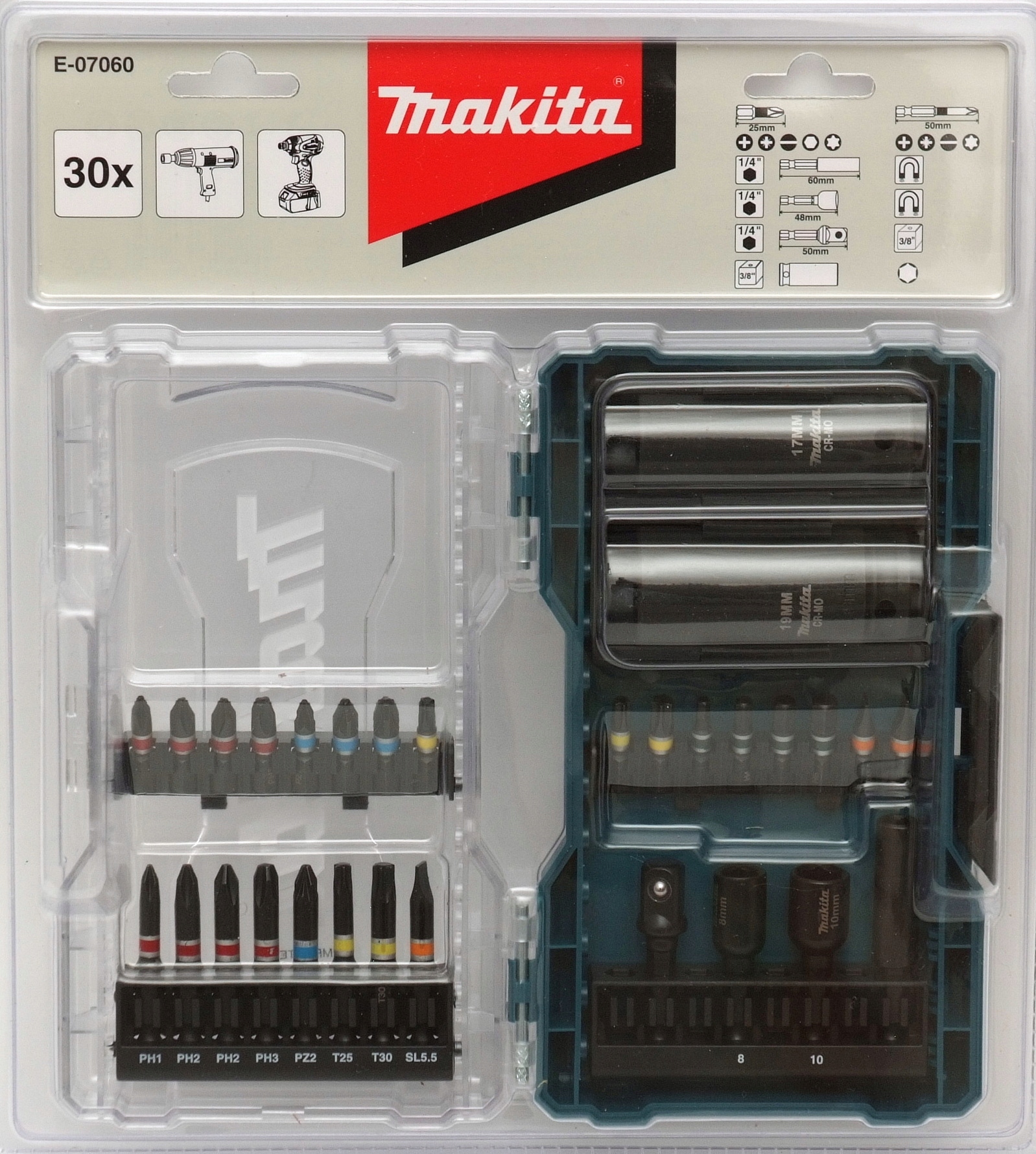 Sada bitů Makita E-07060 30 ks
