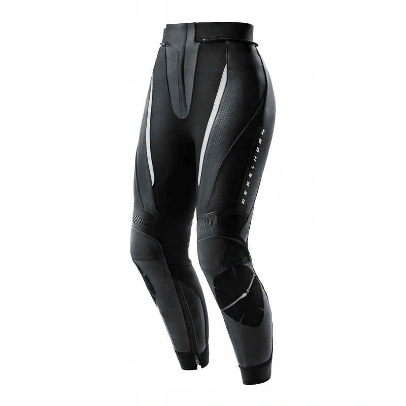 Spodnie motocyklowe damskie Rebelhorn Diva Black/white czarny biały Gratisy