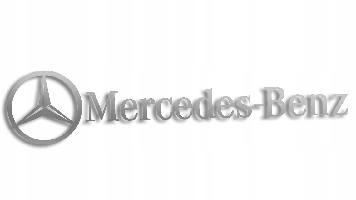 

Wycinana naklejka Mercedes srebrna