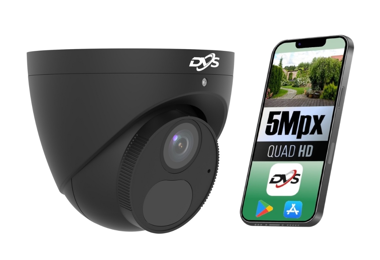 Ip Kamera Na Monitorovanie 5MPX Dvs Kupolová Čierna Mikrofón Slot Sd Onvif