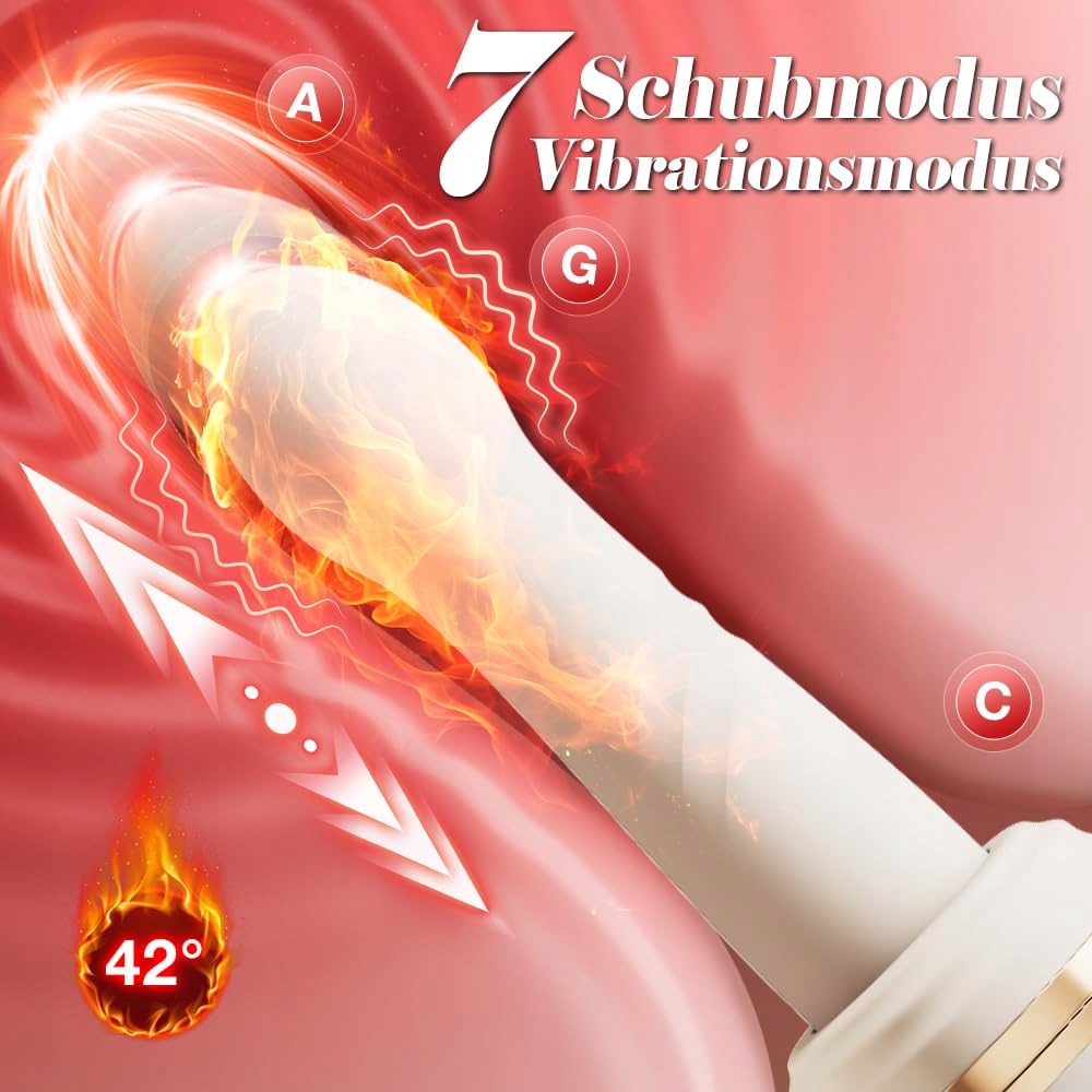 DILDO Sexmaszyna Z Wibracjami I Funkcją Grzania Dla Kobiet I Par — miniatura 3