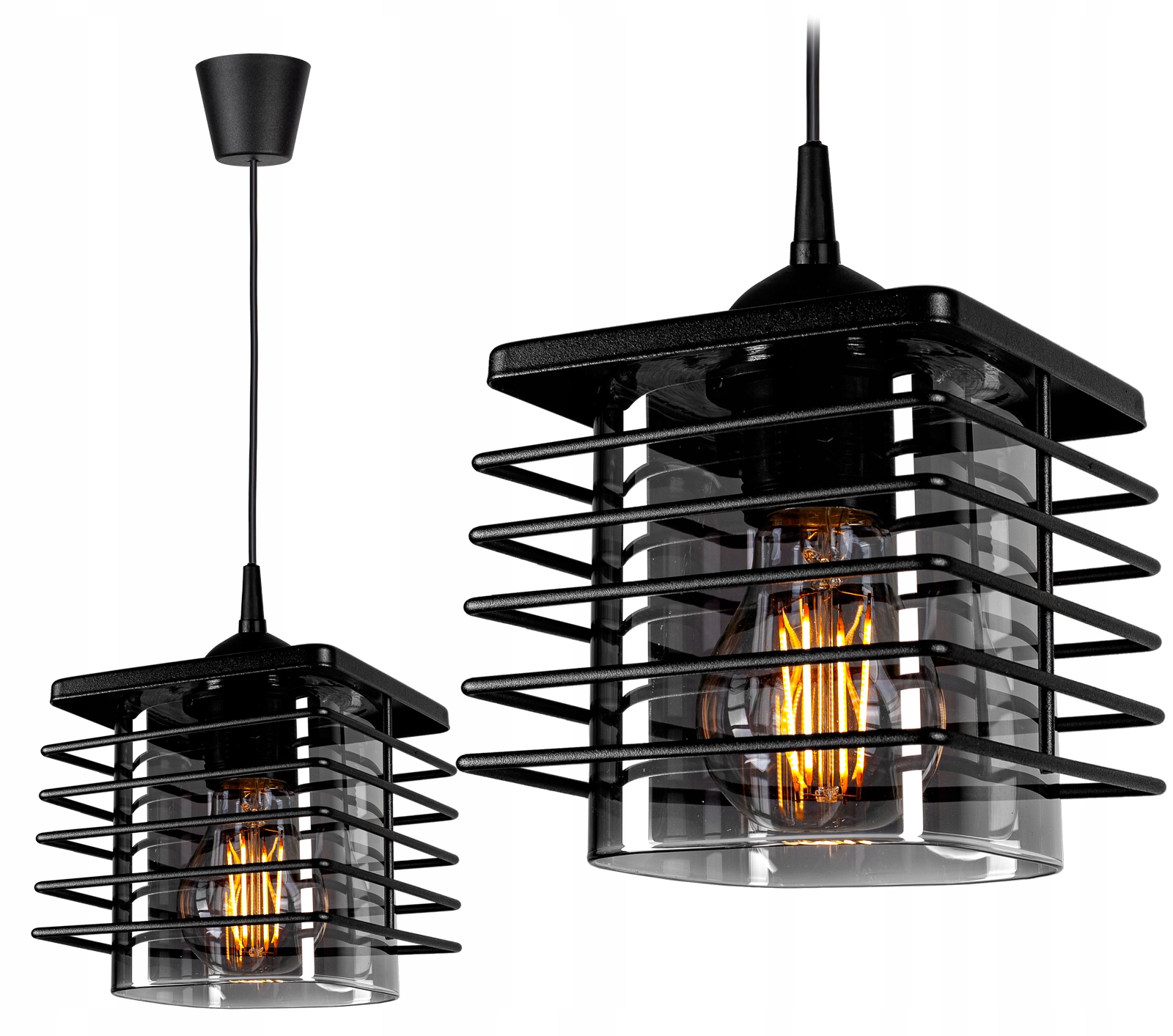 

Szklana Lampa Wisząca Sufitowa Żyrandol Plafon Led