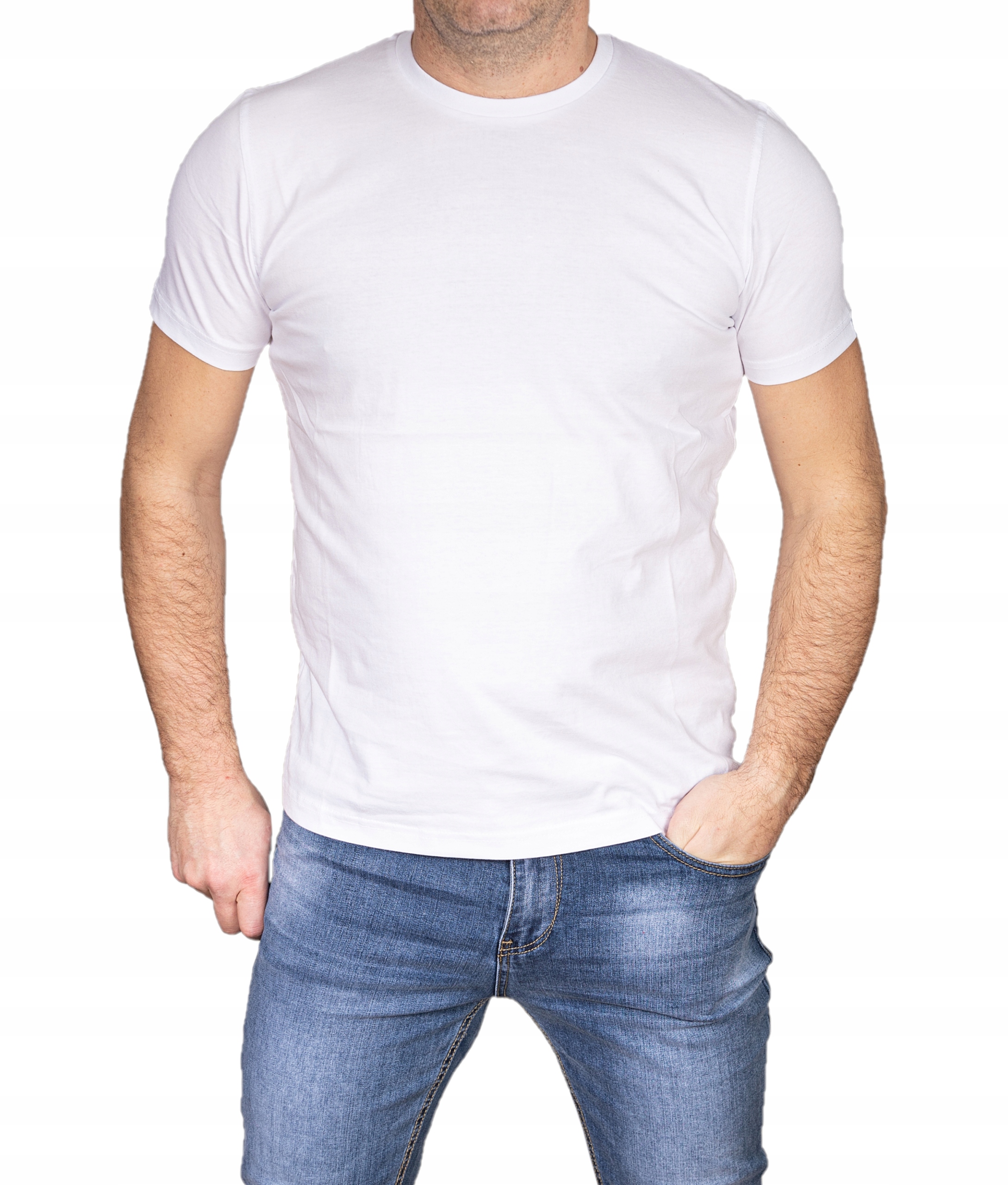 

Koszulka męska biała gładka Tshirt Męski Pl 4XL