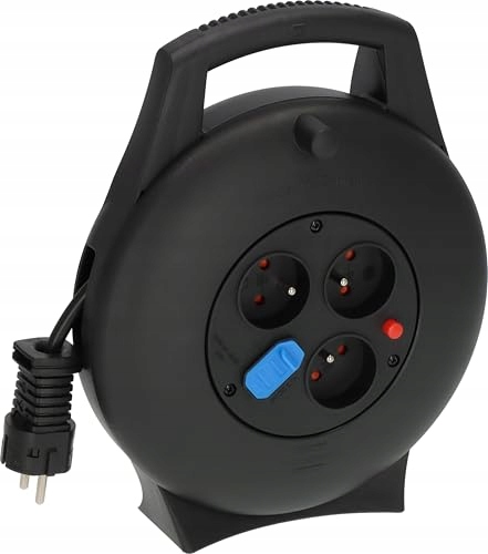 BRENNENSTUHL Vario Line Bębnowy Przedłużacz USB 10m Do Wnętrz Czarna — miniatura 3