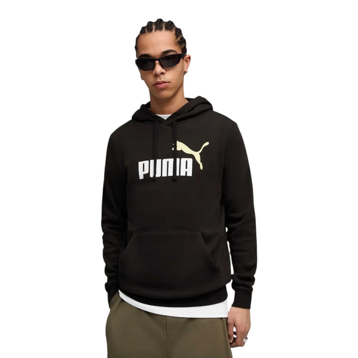 Puma Pánská Mikina S Kapucí Ess 2 Color NO.1 Logo Hoodie Černá vel. M