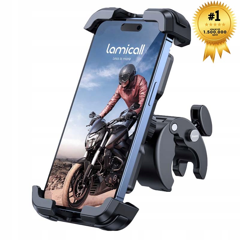 Lamicall Uchwyt na telefon do motocykla i roweru z szybkim montażem