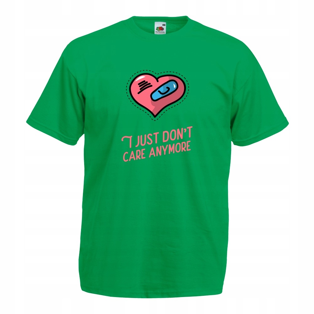 

Koszulka dont care anymore serce L zielona