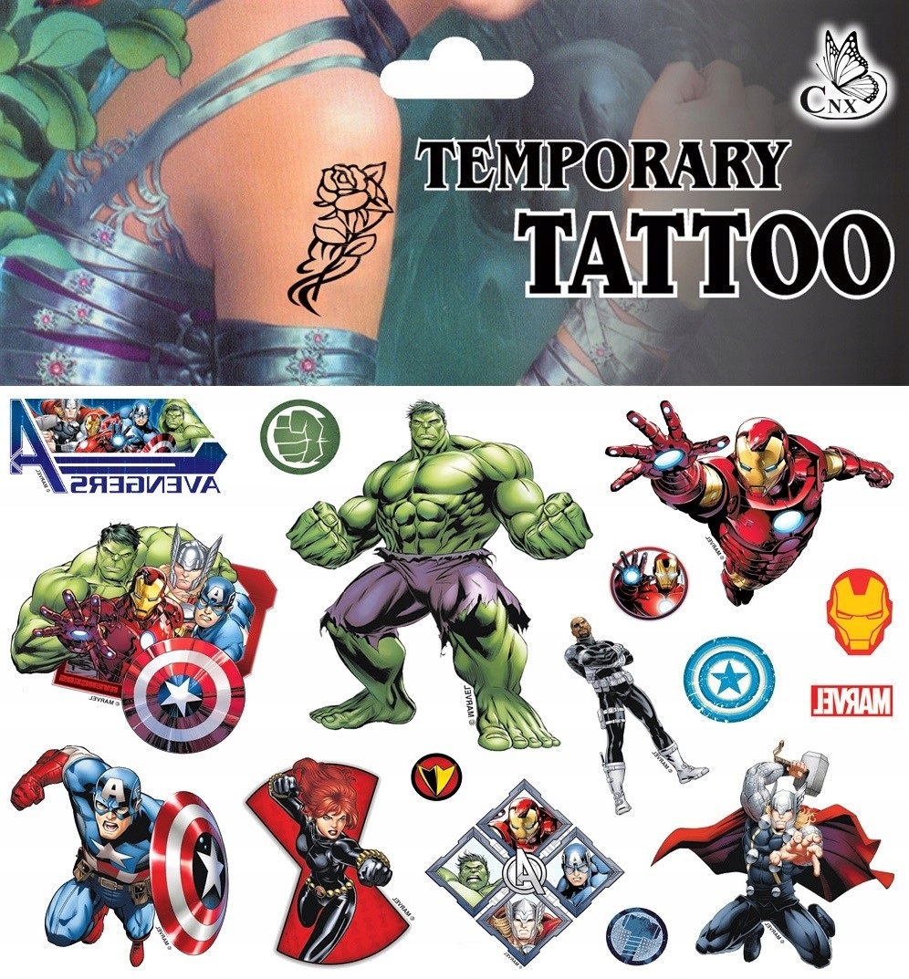 TATUAŻE DLA DZIECI AVENGERS URODZINY CG052 Marka inny