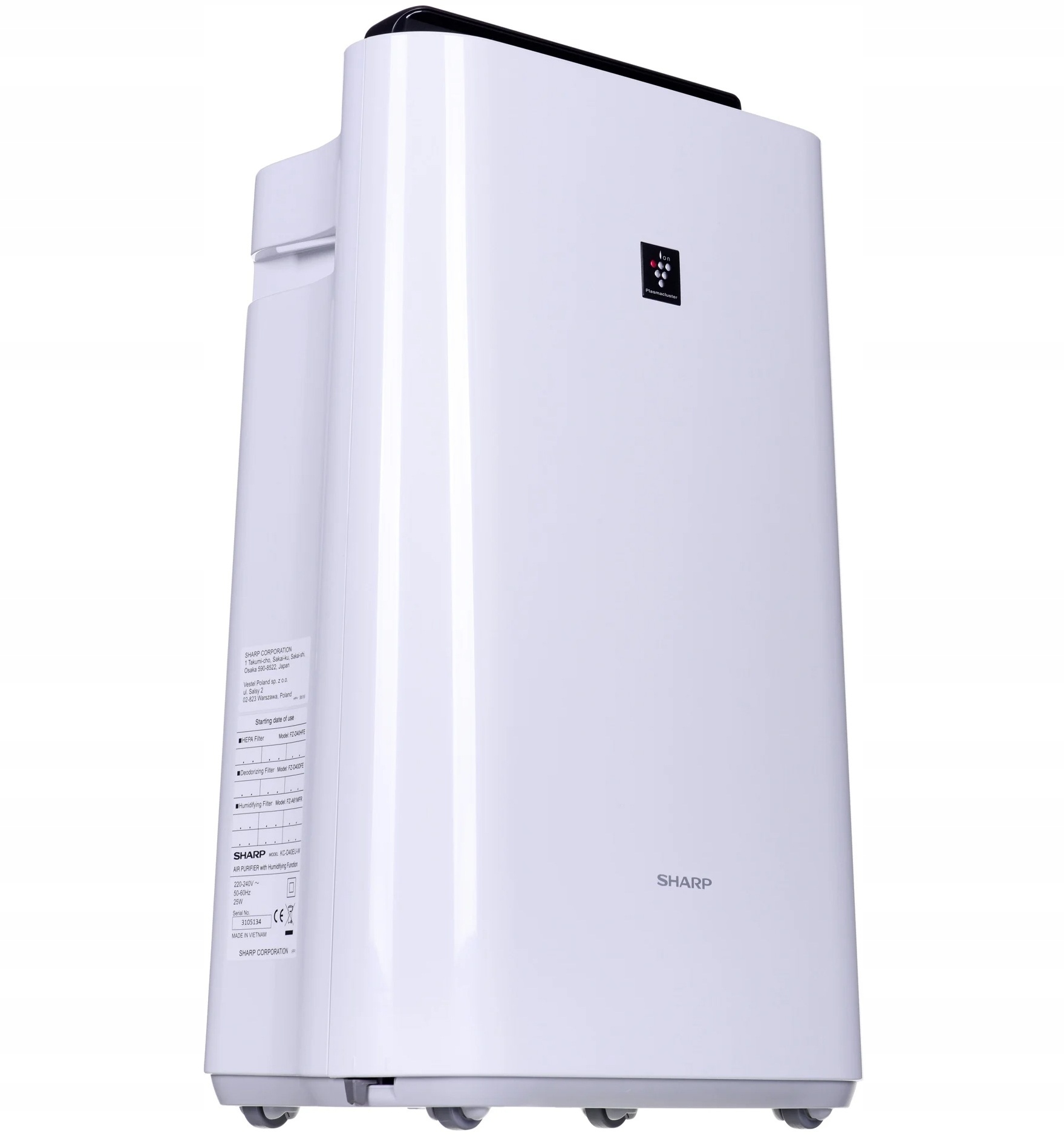 Oczyszczacz powietrza Sharp KC-D40EUW Nawilżacz Jonizator Bardzo Cichy