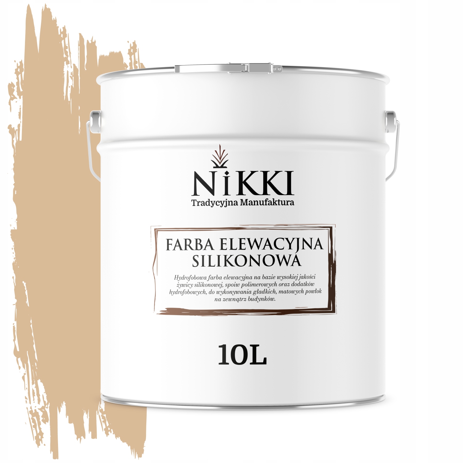 Vonkajšia Fasádna Silikónová Fasádna Farba 10 L Béžová F445 Uv Na Fasády