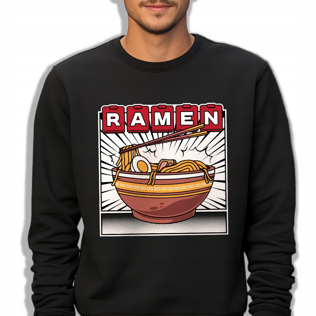 Pánská Mikina Tepláková Černá Velikost XL Dárek Humor Japonský Styl Wz