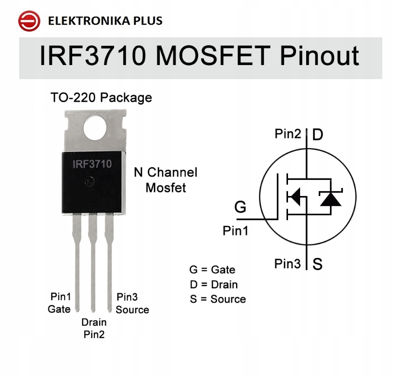 

IRF3710 N-Channel Mosfet 57A 100V TO220 Tranzystor