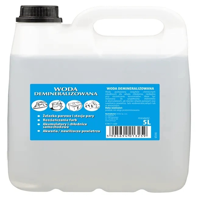 Woda demineralizowana GeneralGas 5 l neutralny zapach