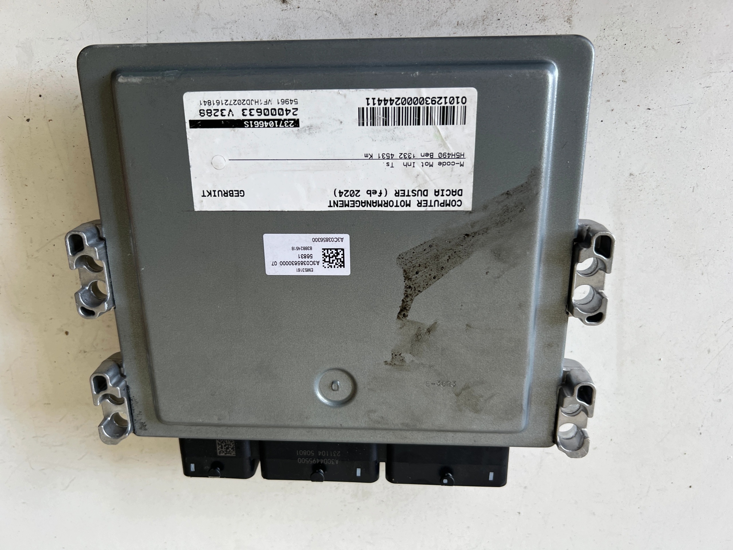 DACIA DUSTER H5H490 A3C0393470101 237104659S 237104661S ECU computer ORYGIN