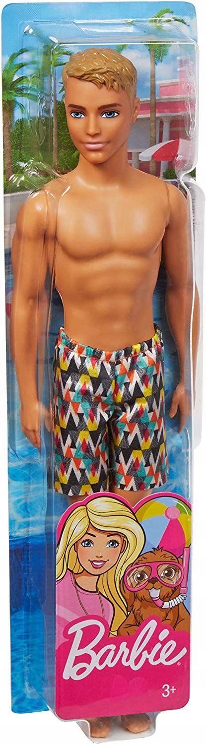 

Ken Plażowy lalka Blondyn Kąpielówki Mattel Barbie