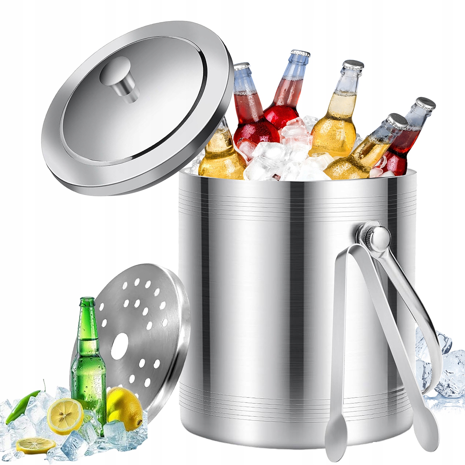 2 L Kbelík Ledu S Filtrem A Příborem Na Led Bar Restaurace Dům