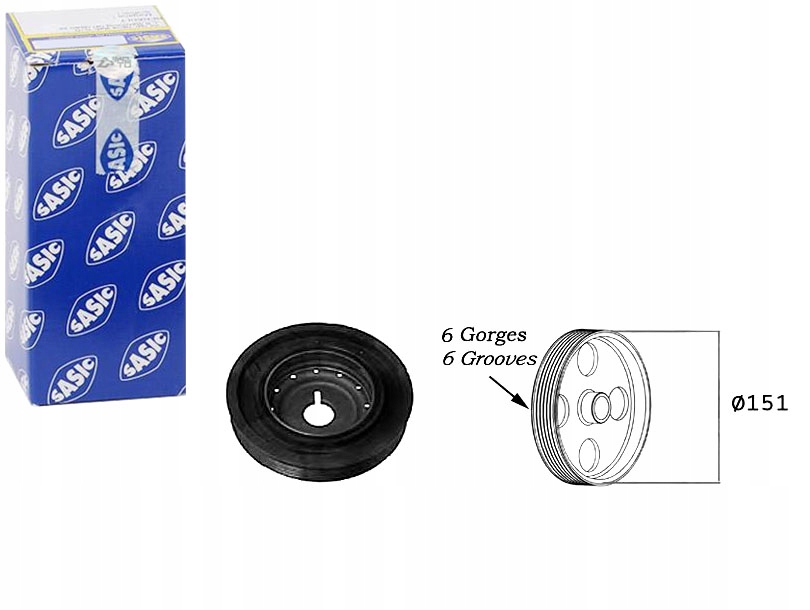 Sasic Řemenice Klikového Hřídele Renault Duster Lo