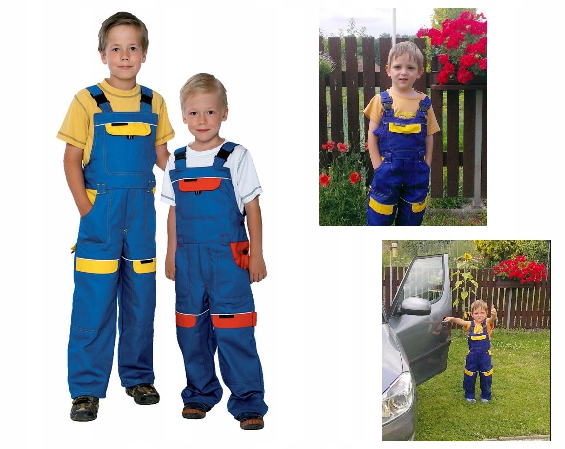 Ogrodniczki Dziecięce Spodnie Robocze Bawełna 116 Kolor niebieski