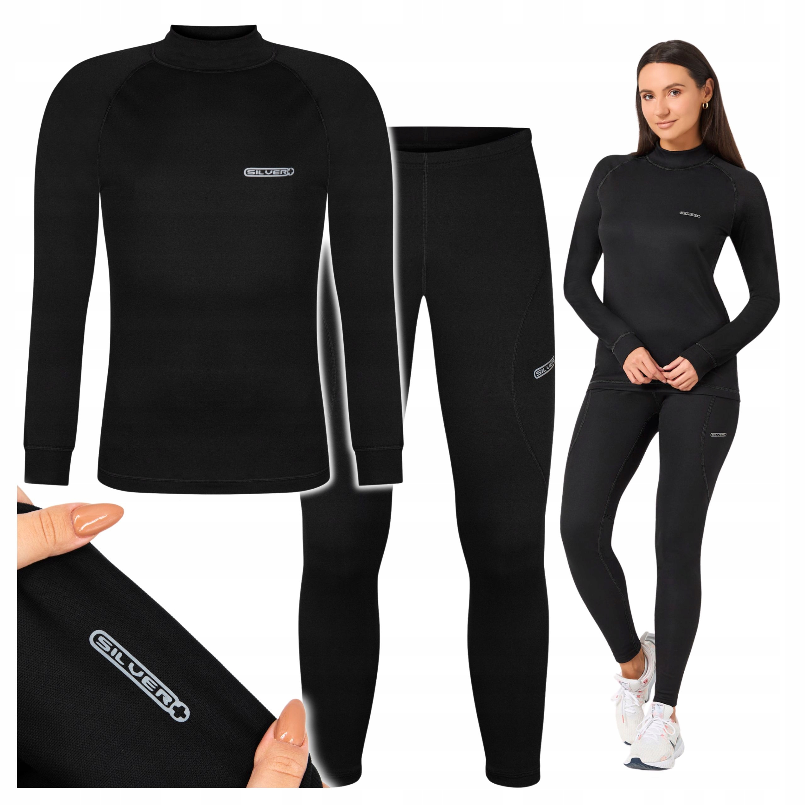 Termoaktivní komplet Dámské zateplené legíny Termoaktivní tričko L/XL