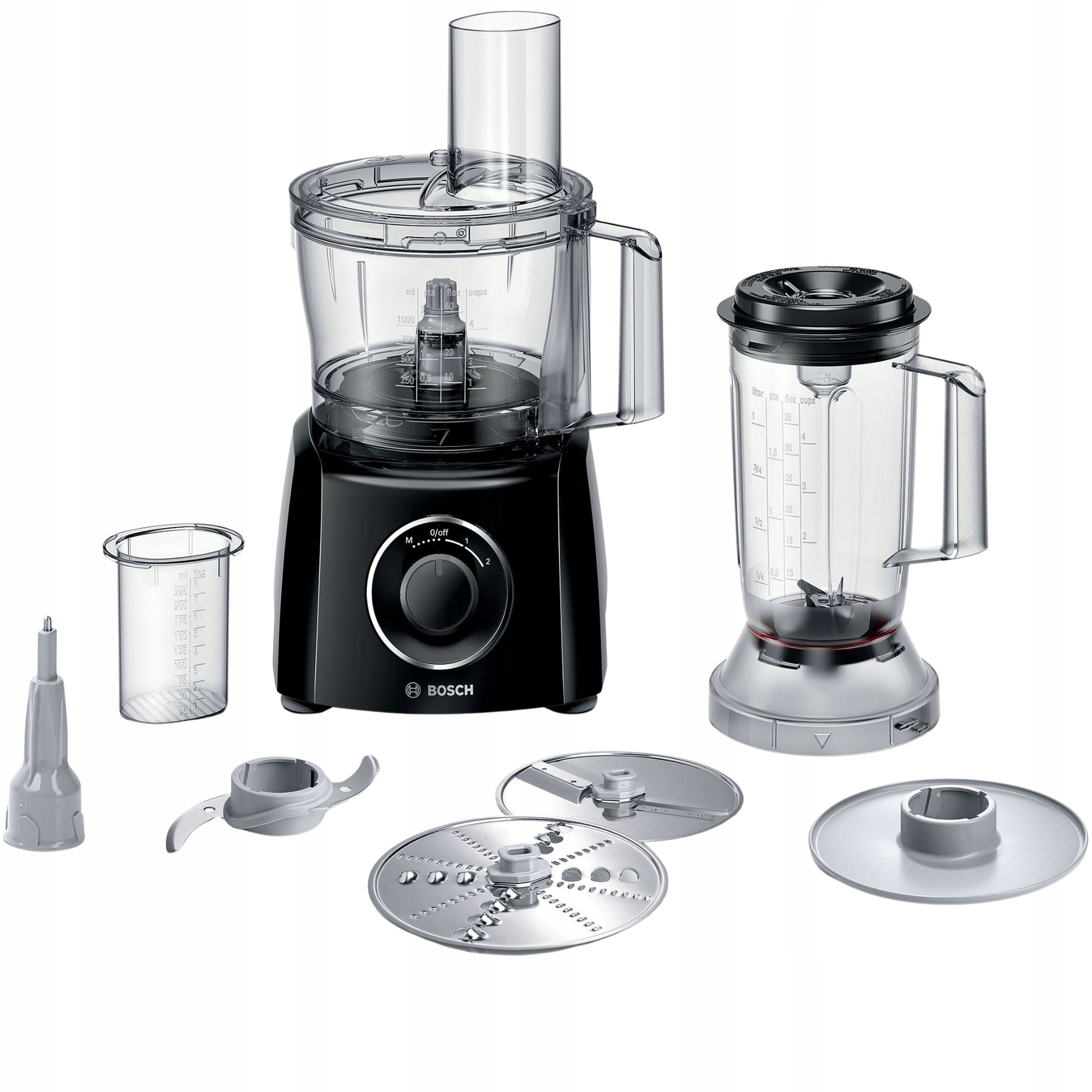 Robot kuchenny Bosch MCM3201B 800W Misa 2,3L Regulacja prędkości Akcesoria