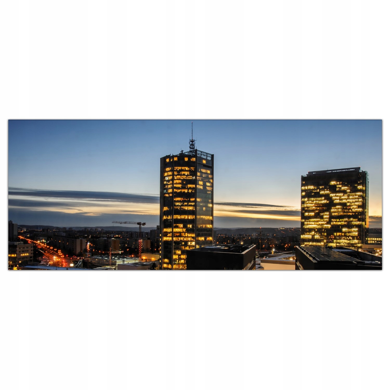 

Obraz Szklany Foto-obraz Miasto Noc Ulice 125x50