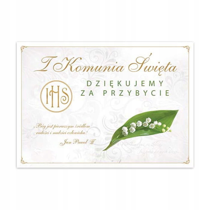 

Plakat komunijny Konwalie Uniwersalny dekoracja